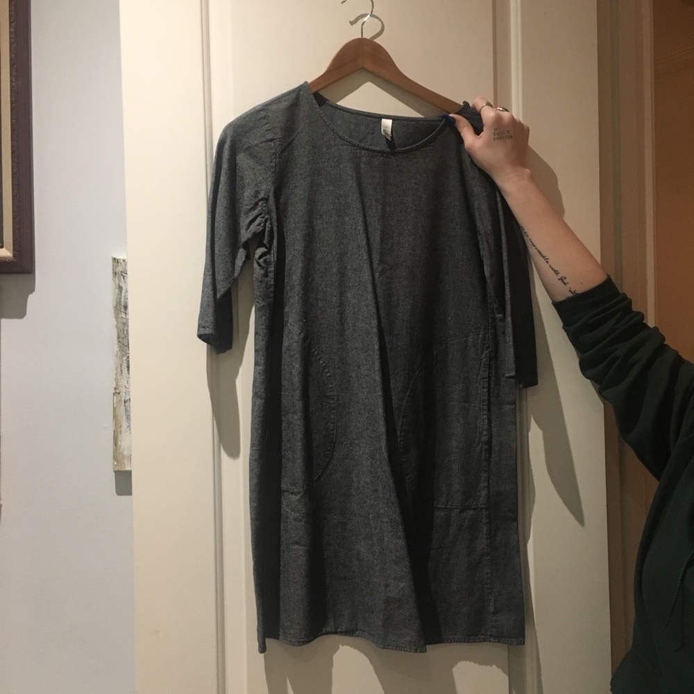 AMERICAN APPAREL TENCEL POCKET DRESS